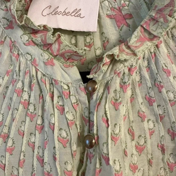 Cleobella Pastel Floral Ruffle Blouse - Picture 6 of 8
